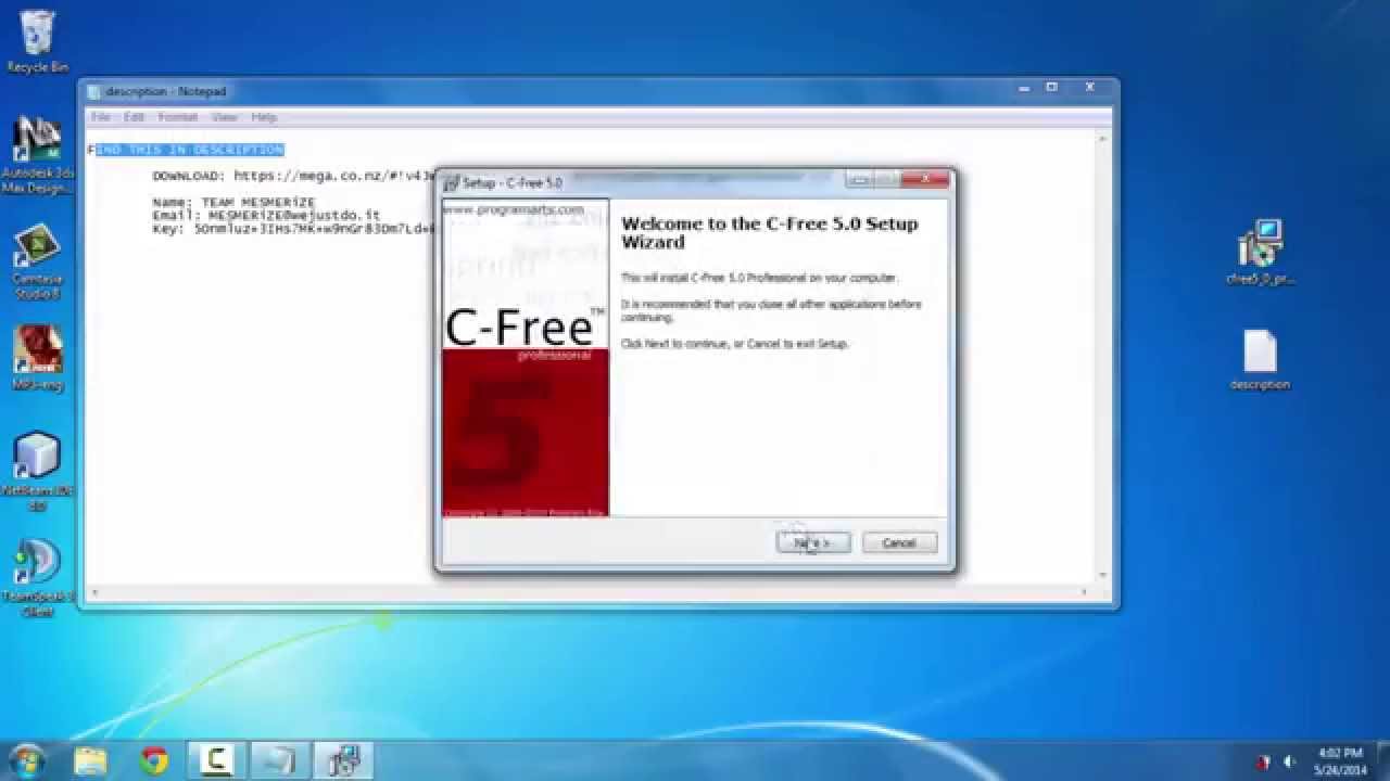 C Free 5.0 Professional Free Download Registration Code
